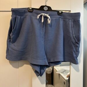 AERIE RIBBED TERRY COTTON SWEAT SHORTS